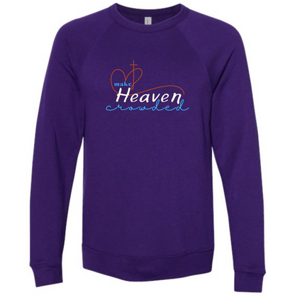 Make Heaven Crowded - Sponge Fleece Raglan Sweatshirt - Blues, Purples