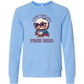Lovin' Life as a Free Bird - Sponge Fleece Raglan Sweatshirt - Blues, Greens, Purple, and Black
