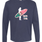 Mana in My Soul - Comfort Colors - Heavyweight Long Sleeve Tee - Blues & Greens