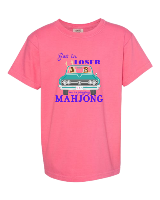 Get in Loser We're Playing Mahjong - Comfort Colors - Heavyweight Youth Tee - Assorted Colors