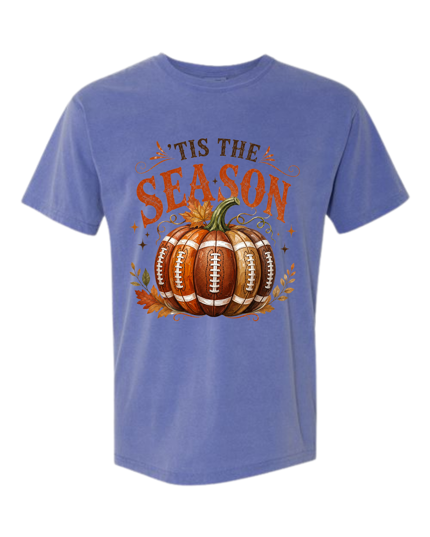 'Tis Football Season - Comfort Colors - Heavyweight Unisex Tee - Blues