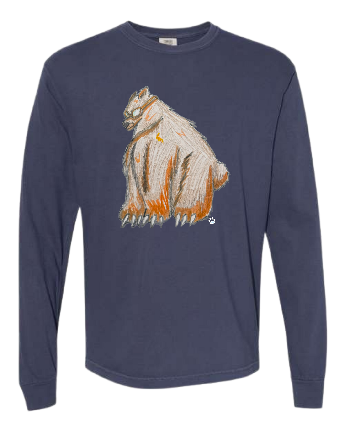 Muscle Bear - Comfort Colors - Heavyweight Long Sleeve Tee - Blues & Greens