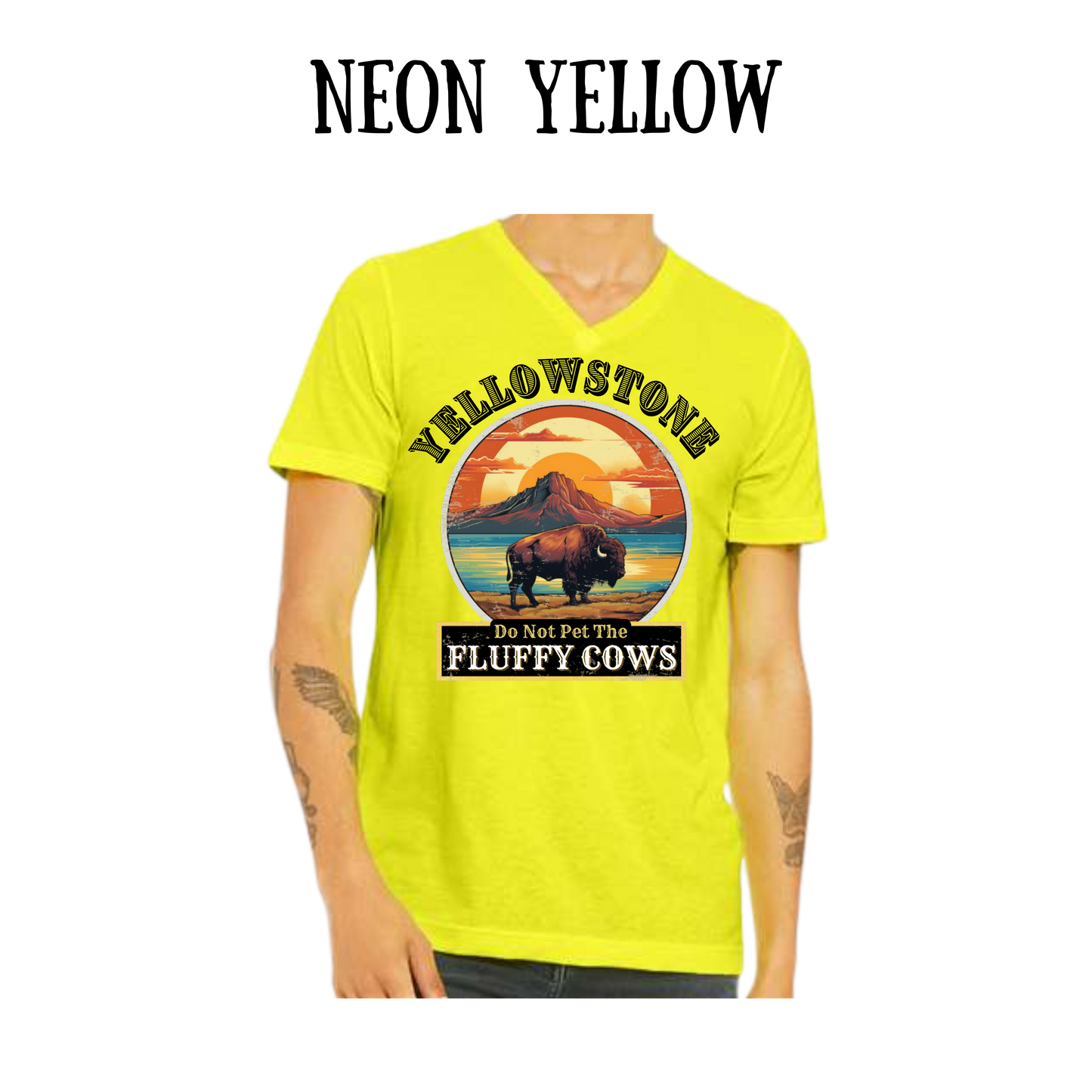 CP - Yellowstone: Fluffy Cows - Unisex V-Neck - Assorted Colors