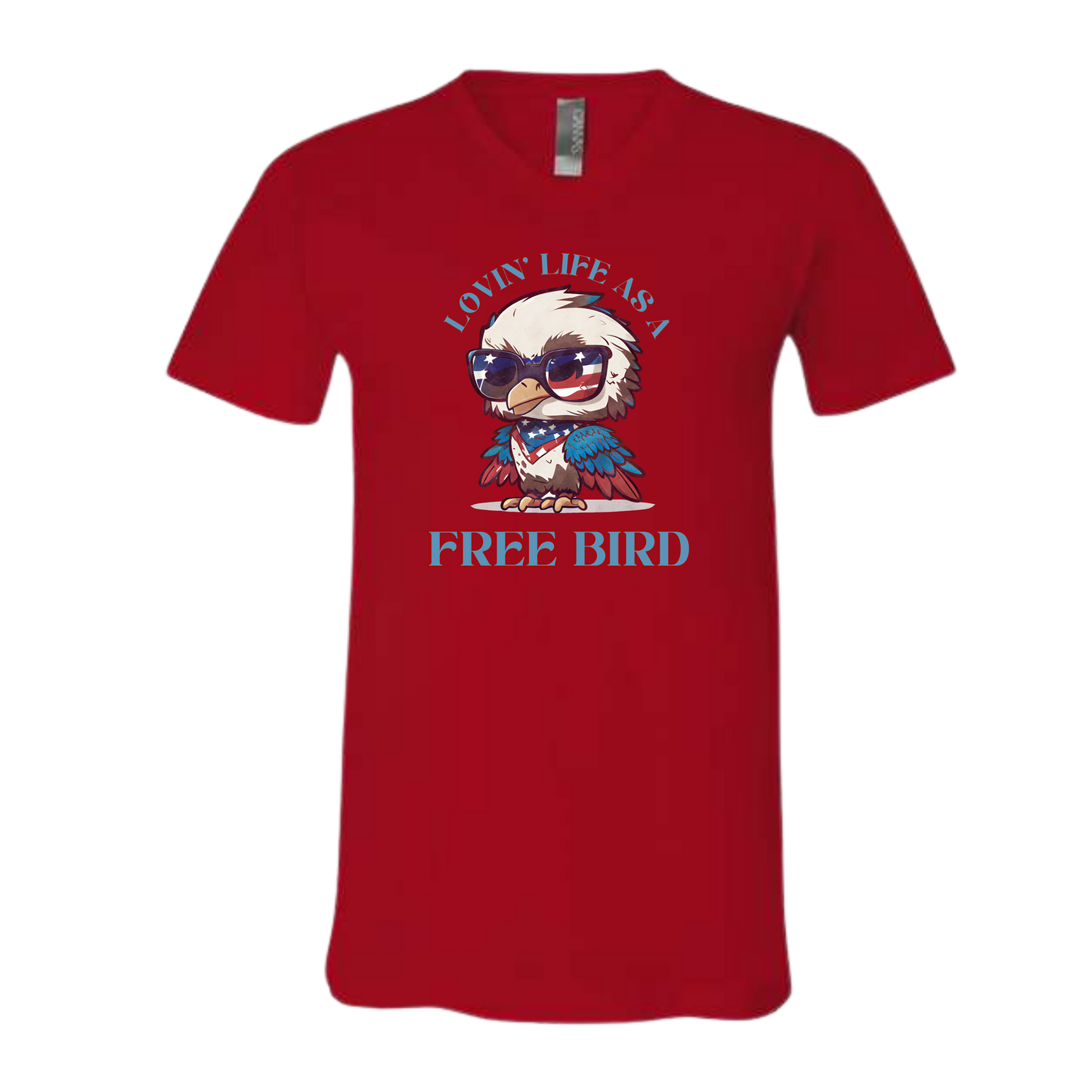 Lovin' Life as a Free Bird - Bella+Canvas - Unisex V-Neck - Assorted Colors