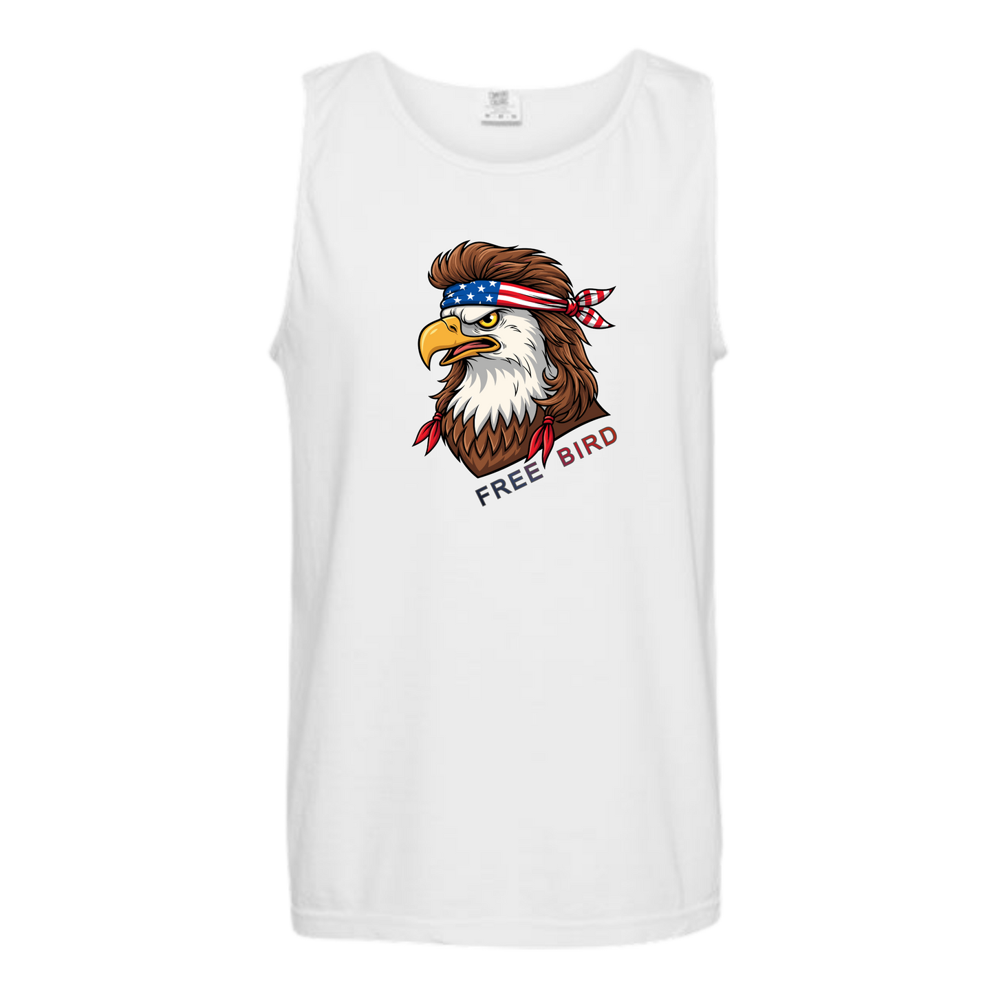 Rockin Free Bird - Comfort Colors - Unisex Tank - Neutral Colors & Blues