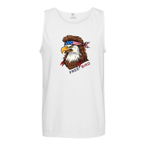 Rockin Free Bird - Comfort Colors - Unisex Tank - Neutral Colors & Blues