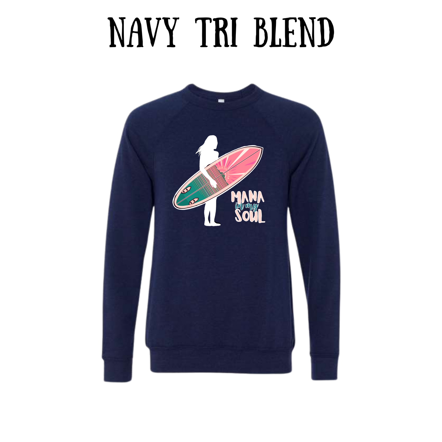 VP - Mana in My Soul - Sponge Fleece Raglan Sweatshirt - Blues, Purples