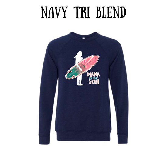 VP - Mana in My Soul - Sponge Fleece Raglan Sweatshirt - Blues, Purples