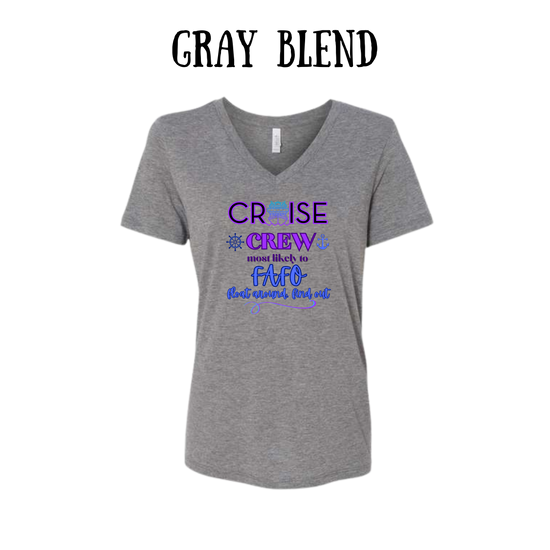 VP - Cruise Crew FAFO - Women's V-Neck - Assorted Colors
