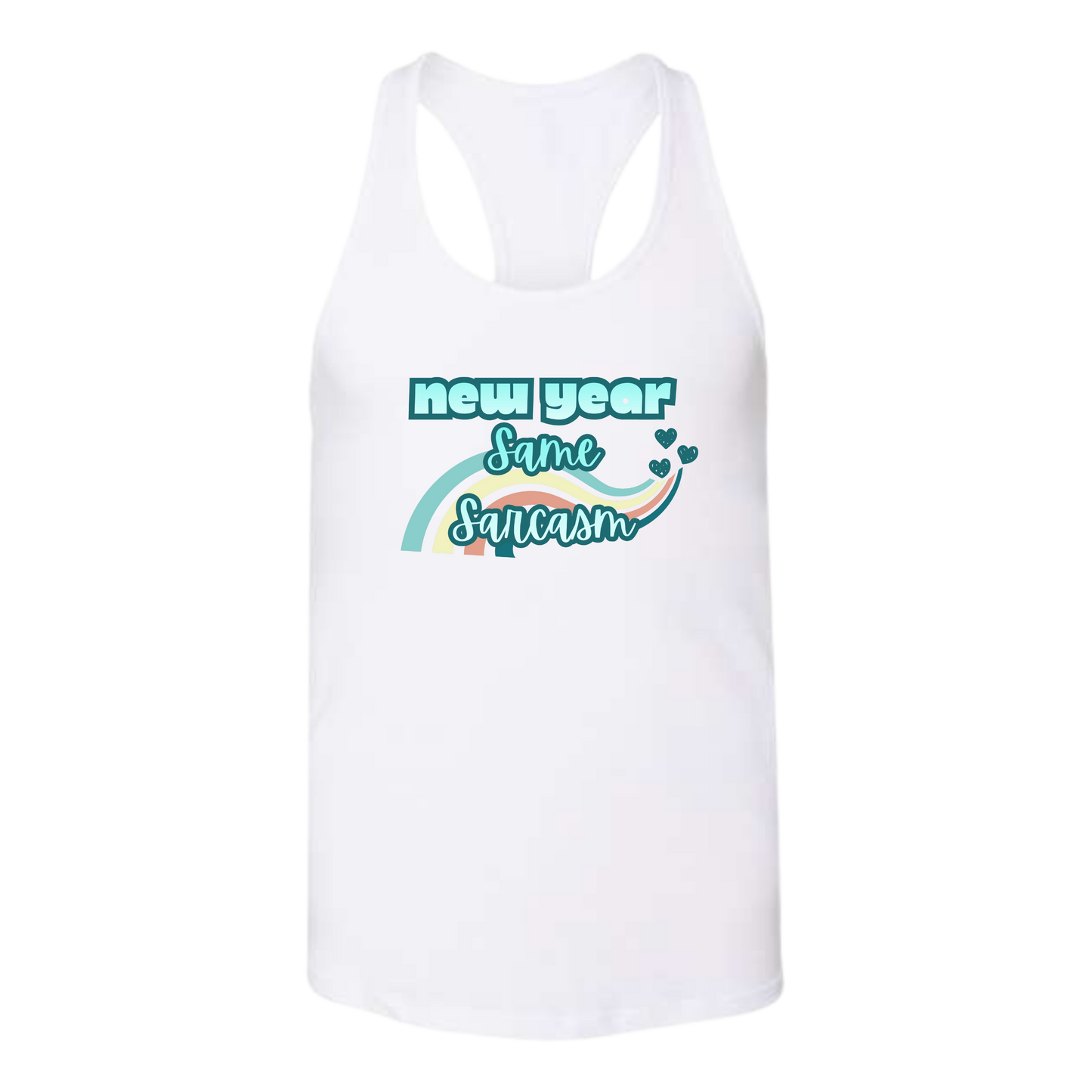 New Year Same Sarcasm - Bella+Canvas - Women's Jersey Racerback Tank