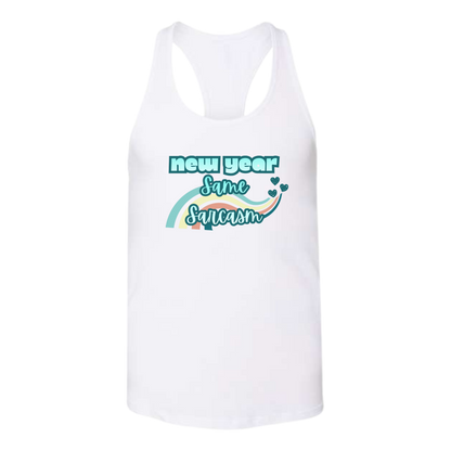 New Year Same Sarcasm - Bella+Canvas - Women's Jersey Racerback Tank