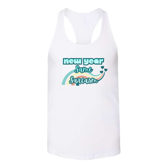 New Year Same Sarcasm - Bella+Canvas - Women's Jersey Racerback Tank