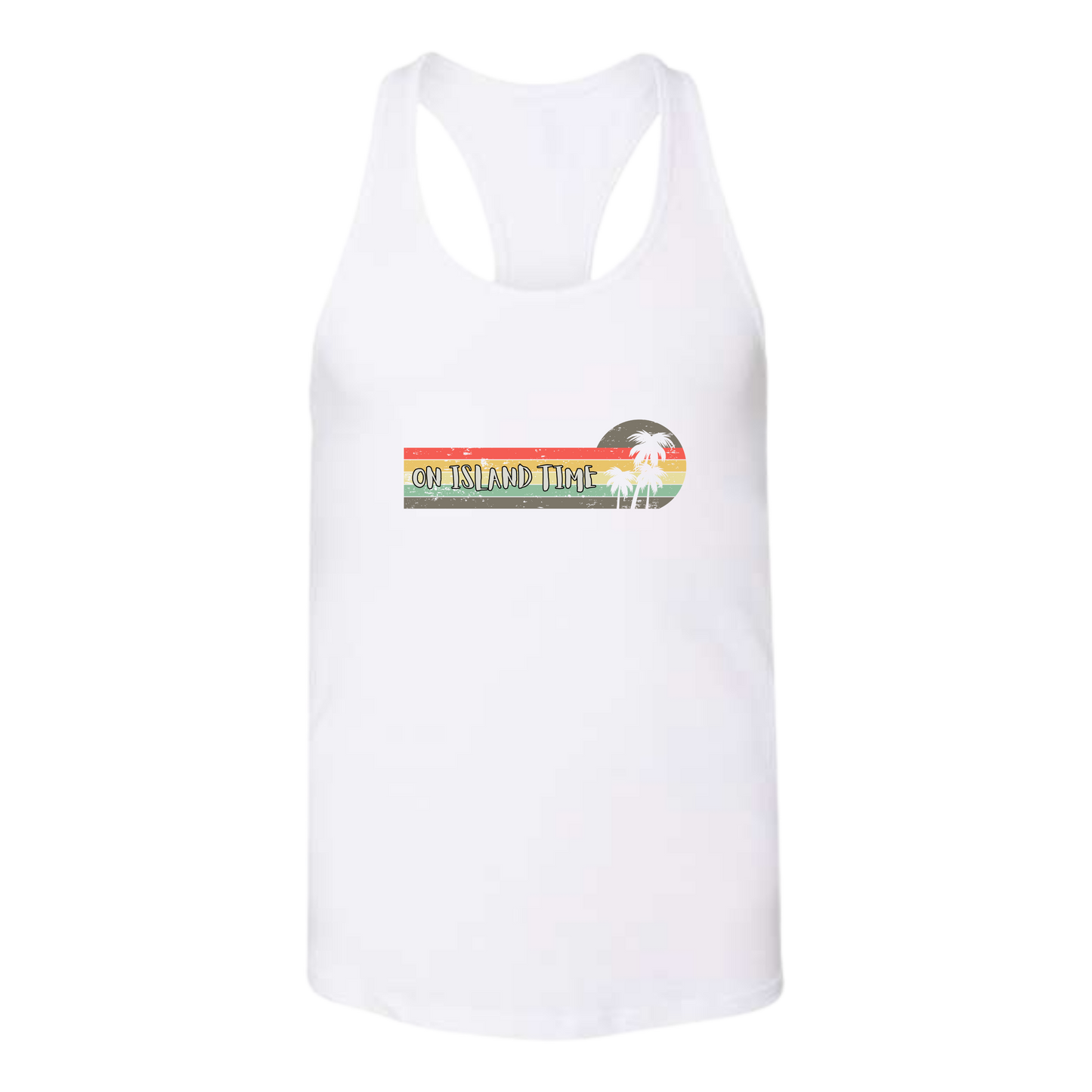 On Island Time - Bella+Canvas - Women's Jersey Racerback Tank