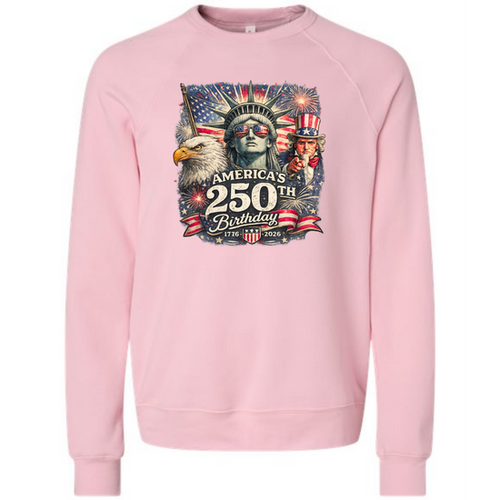 America's 250th Birthday - Sponge Fleece Raglan Sweatshirt - Assorted Colors