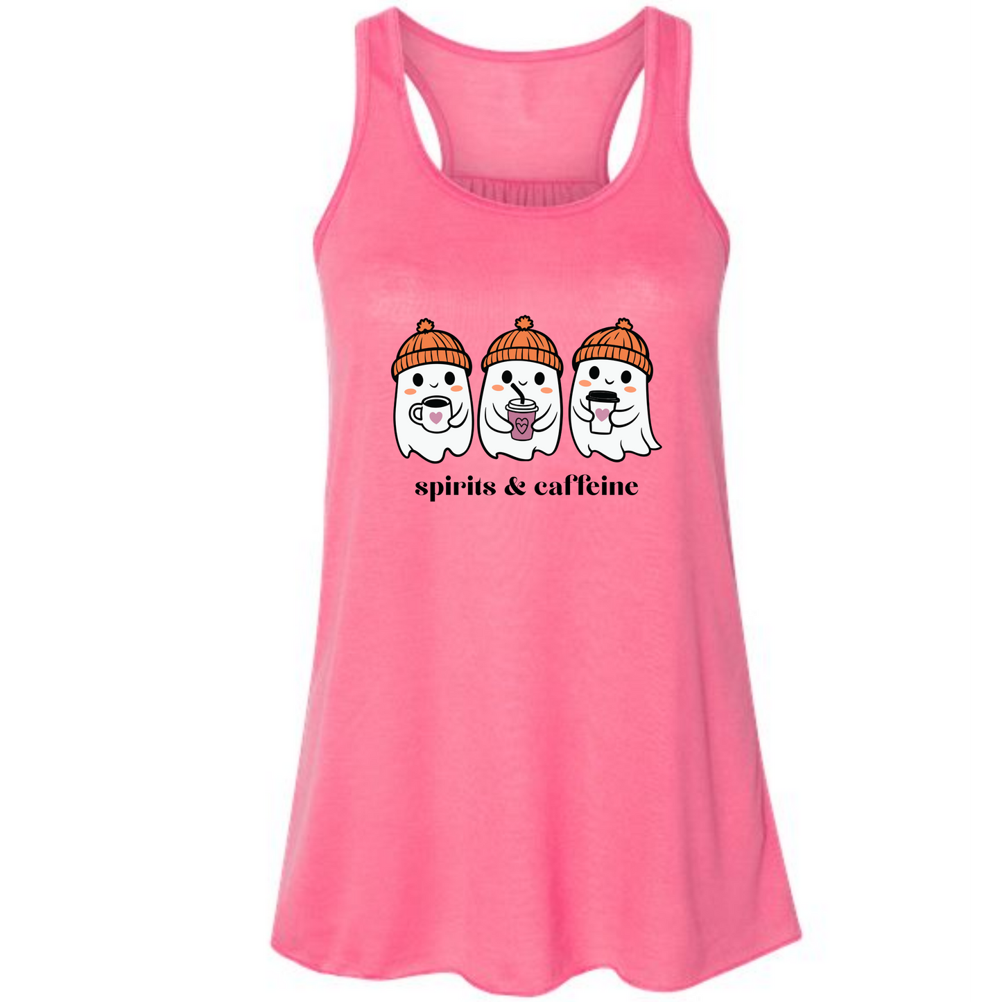 Spirits & Caffeine - Women's Flowy Racerback Tank - Assorted Colors