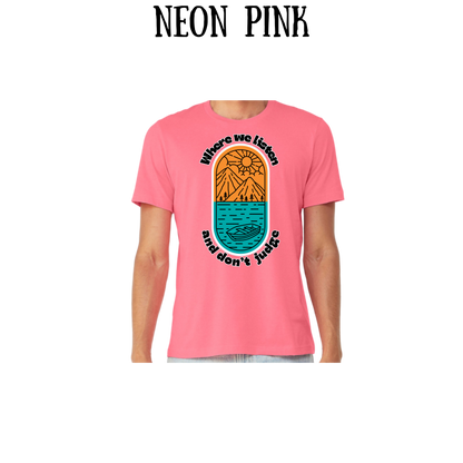 CP - Where We Listen and Don't Judge - Unisex Tee - Pinks, Purples, Neutrals
