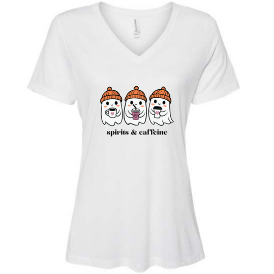 Spirits & Caffeine - Women's V-Neck - Assorted Colors