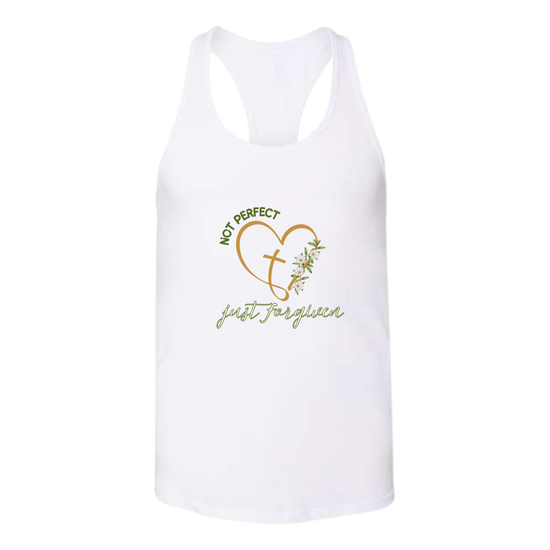 Not Perfect Just Forgiven - Bella+Canvas - Women's Jersey Racerback Tank