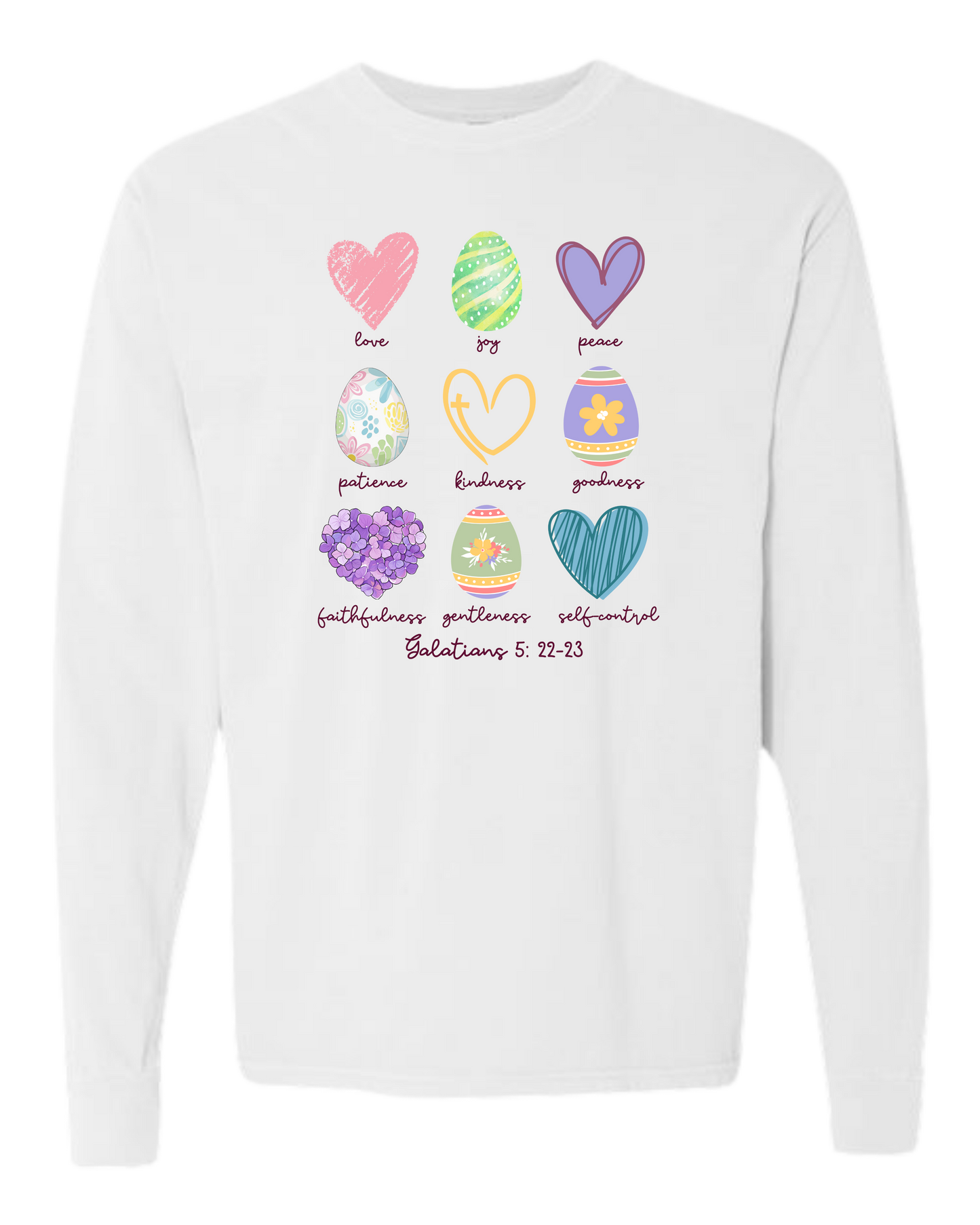 Galatians 5 - Easter - Comfort Colors - Heavyweight Long Sleeve Tee - Neutral Colors