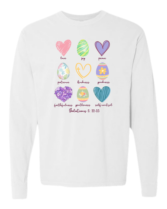 Galatians 5 - Easter - Comfort Colors - Heavyweight Long Sleeve Tee - Neutral Colors