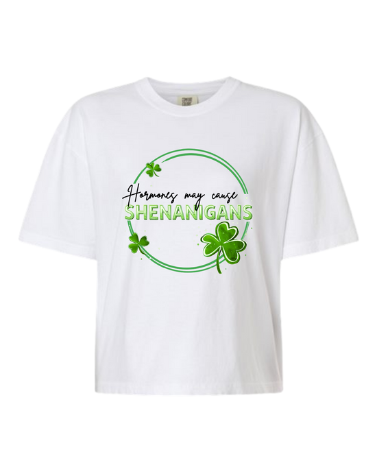 Hormones May Cause Shenanigans - Comfort Colors - Boxy T - Assorted Colors