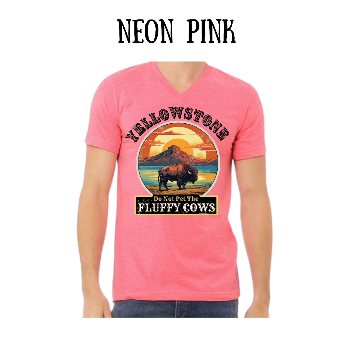 CP - Yellowstone: Fluffy Cows - Unisex V-Neck - Assorted Colors