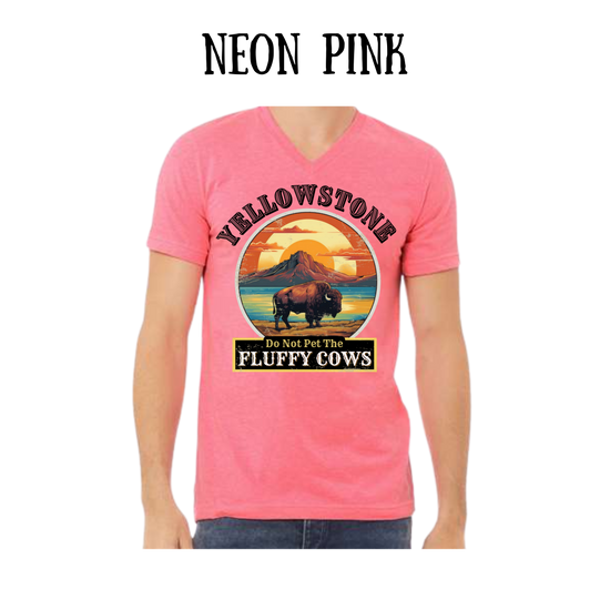 CP - Yellowstone: Fluffy Cows - Unisex V-Neck - Assorted Colors