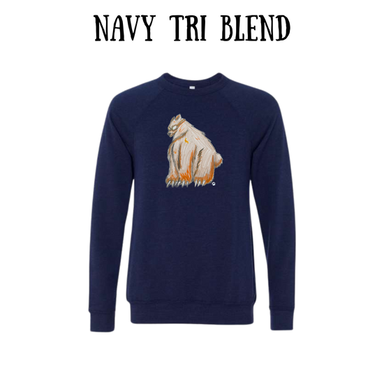 AC - Muscle Bear - Sponge Fleece Raglan Sweatshirt - Blues, Purples