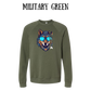 BP - Alpha - Sponge Fleece Raglan Sweatshirt - Greens, Neutrals
