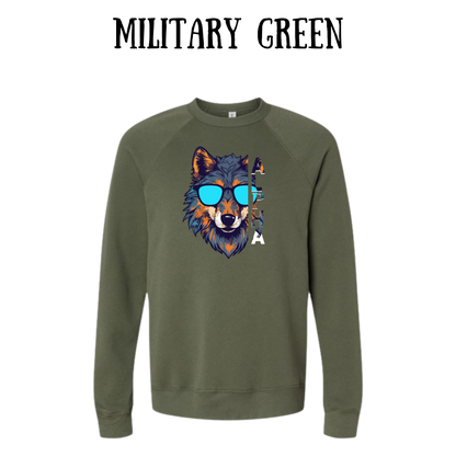 BP - Alpha - Sponge Fleece Raglan Sweatshirt - Greens, Neutrals