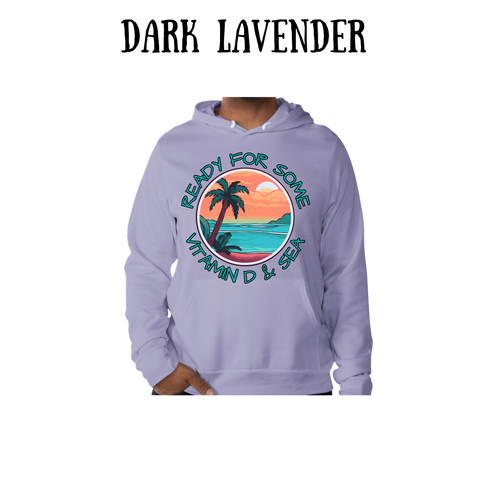 VP - Ready For Some Vitamin D & Sea - Sponge Fleece Hoodie - Blues, Purples