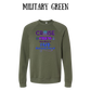 VP - Cruise Crew FAFO - Sponge Fleece Raglan Sweatshirt - Greens, Neutrals
