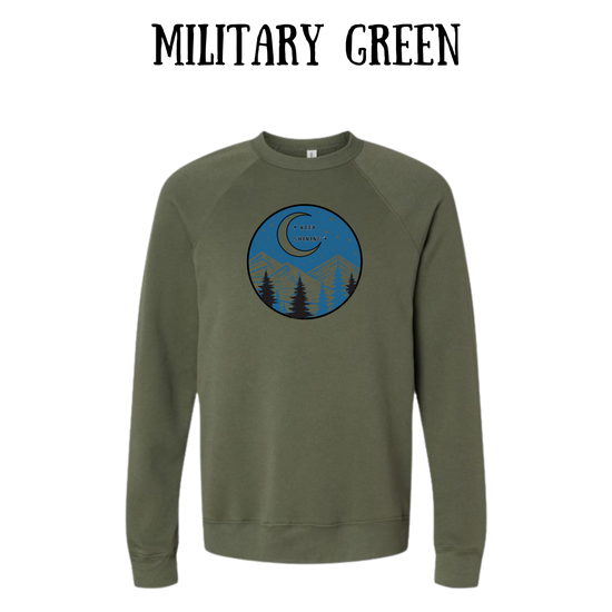 OP - Keep Shining - Sponge Fleece Raglan Sweatshirt - Greens, Neutrals