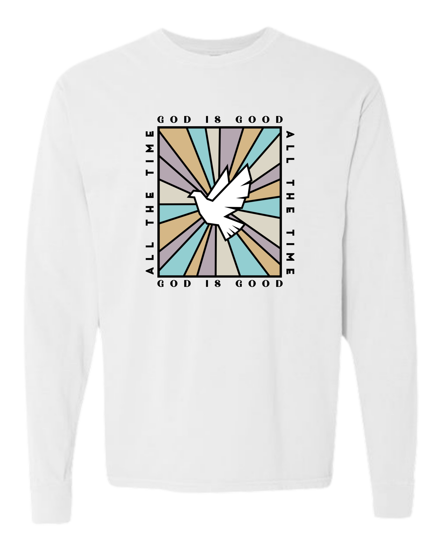 God Is Good - Comfort Colors - Heavyweight Long Sleeve Tee - Neutral Colors
