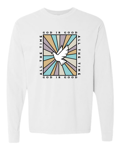 God Is Good - Comfort Colors - Heavyweight Long Sleeve Tee - Neutral Colors