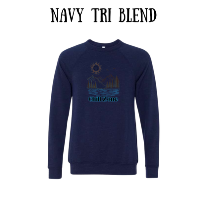 CP - Chill Zone - Sponge Fleece Raglan Sweatshirt - Blues, Purples