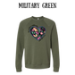 The World is a Better Place With YOU in it - Sponge Fleece Raglan Sweatshirt - Greens, Neutrals