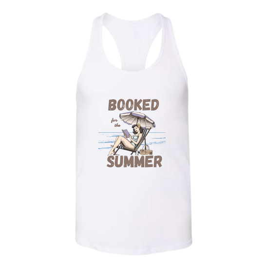 Booked for the Summer - Bella+Canvas - Women's Jersey Racerback Tank