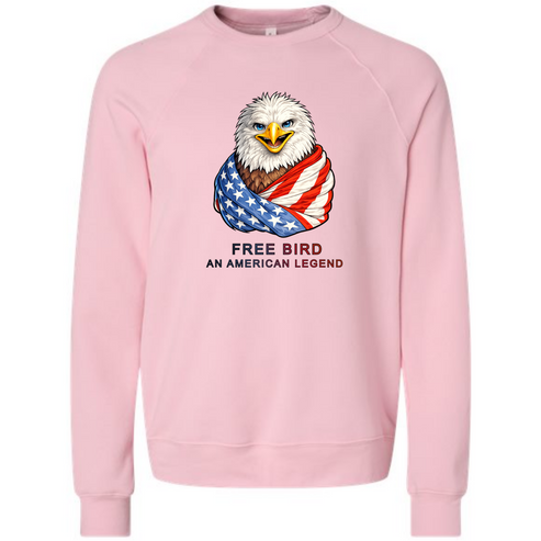 Free Bird An American Legend - Sponge Fleece Raglan Sweatshirt - Assorted Colors