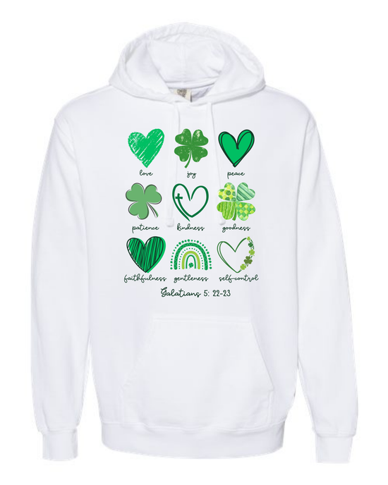Galatians 5 - St Patrick's Day - Comfort Colors - Hooded Sweatshirt - Assorted Colors