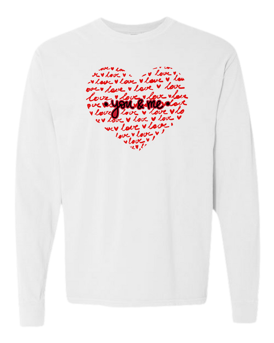 You & Me - Comfort Colors - Heavyweight Long Sleeve Tee - Neutral Colors