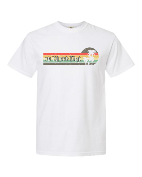 On Island Time - Comfort Colors - Heavyweight Unisex Tee - Neutral Colors