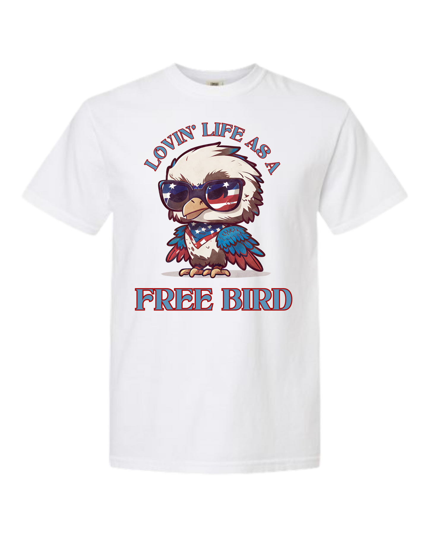 Lovin' Life as a Free Bird - Comfort Colors - Heavyweight Unisex Tee - Neutral Colors