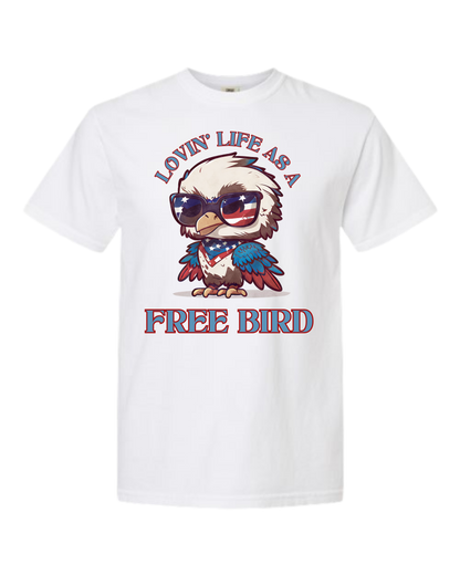 Lovin' Life as a Free Bird - Comfort Colors - Heavyweight Unisex Tee - Neutral Colors