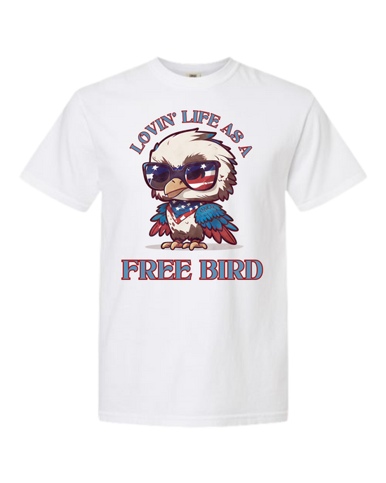 Lovin' Life as a Free Bird - Comfort Colors - Heavyweight Unisex Tee - Neutral Colors