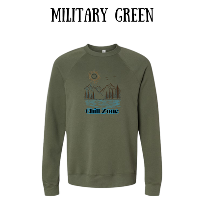 CP - Chill Zone - Sponge Fleece Raglan Sweatshirt - Greens, Neutrals