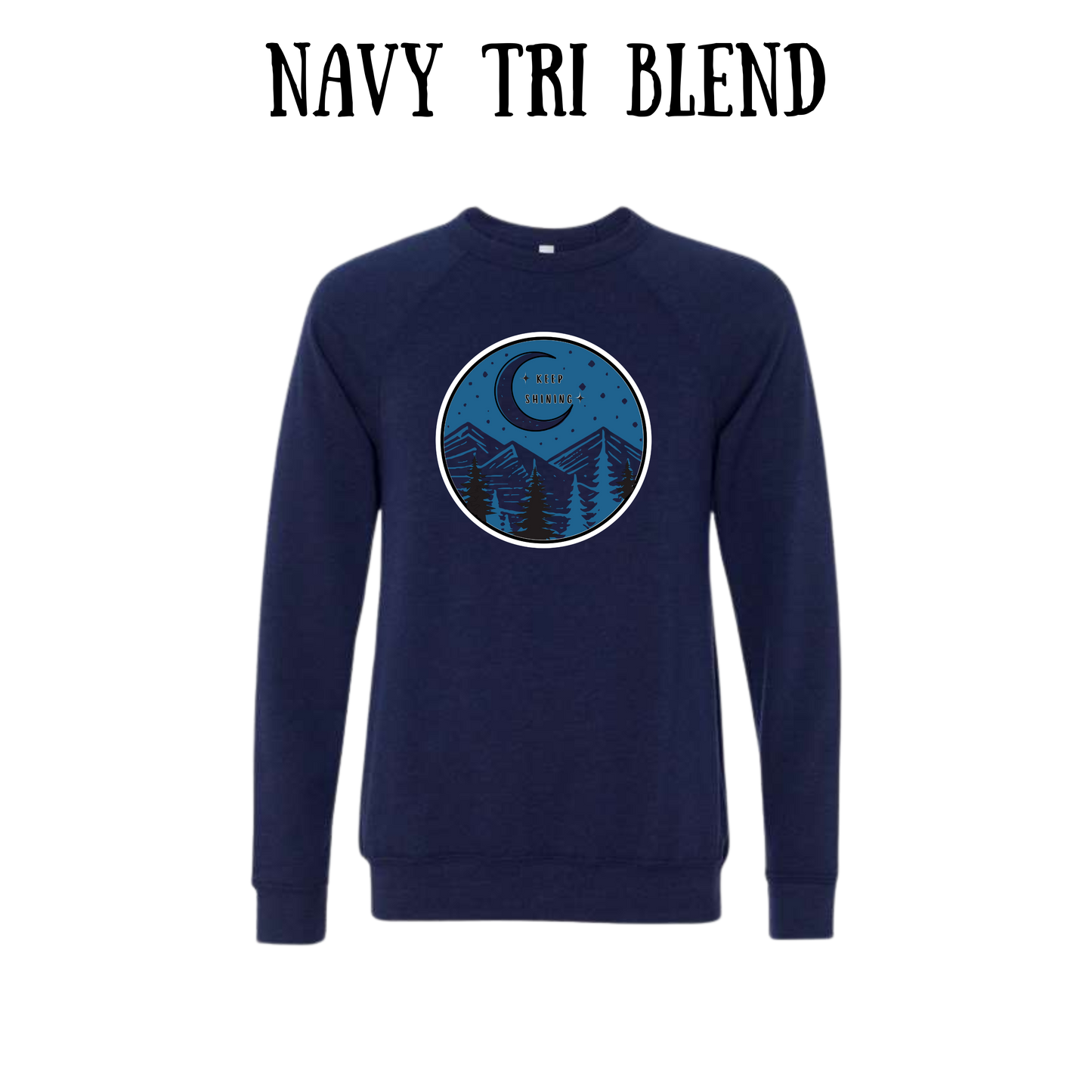 OP - Keep Shining - Sponge Fleece Raglan Sweatshirt - Blues, Purples