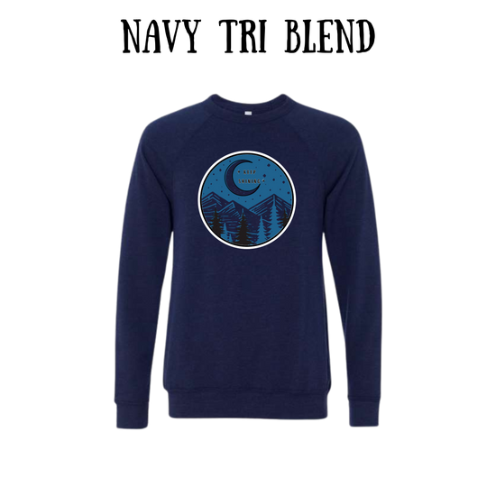 OP - Keep Shining - Sponge Fleece Raglan Sweatshirt - Blues, Purples