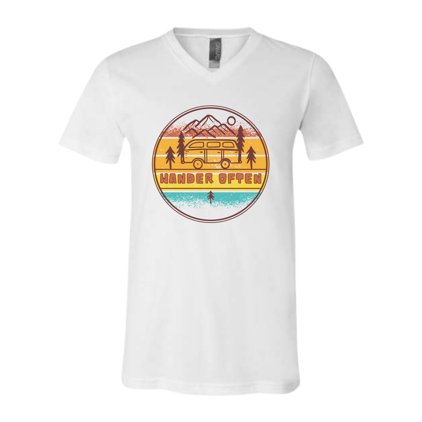Wander Often - Bella+Canvas - Unisex V-Neck - Neutral Colors