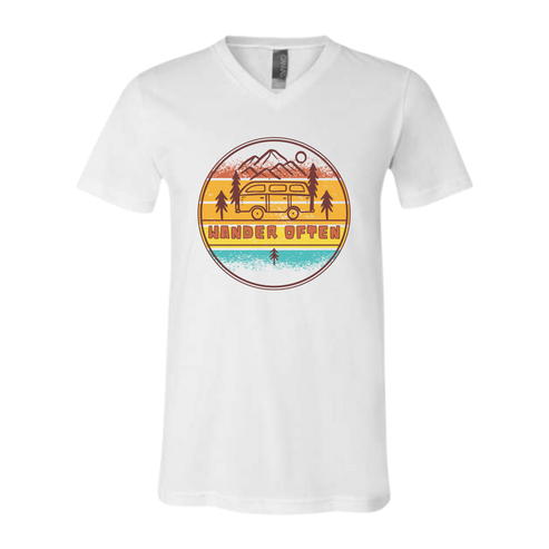 Wander Often - Bella+Canvas - Unisex V-Neck - Neutral Colors